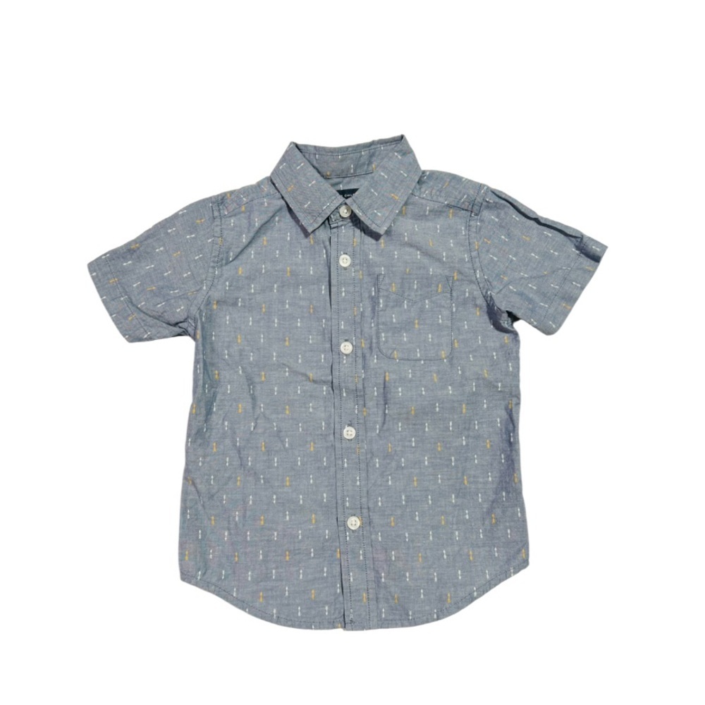 The Children's Place‎ Blue Button Down Shirt Classic Nautical Design